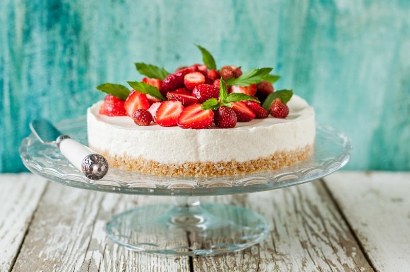 клубничный чизкейк фото