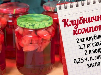 Клубничный компот на зиму в банках