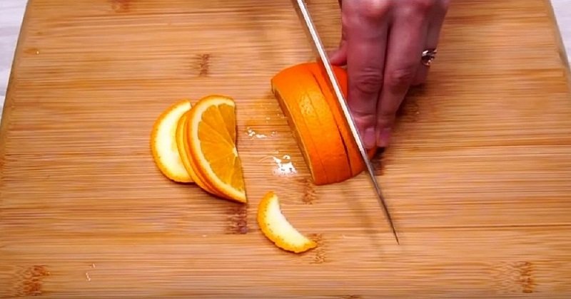 нарезание апельсина