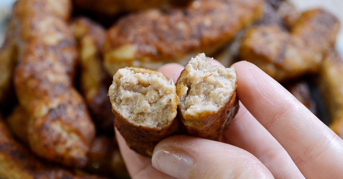 домашние мясные колбаски