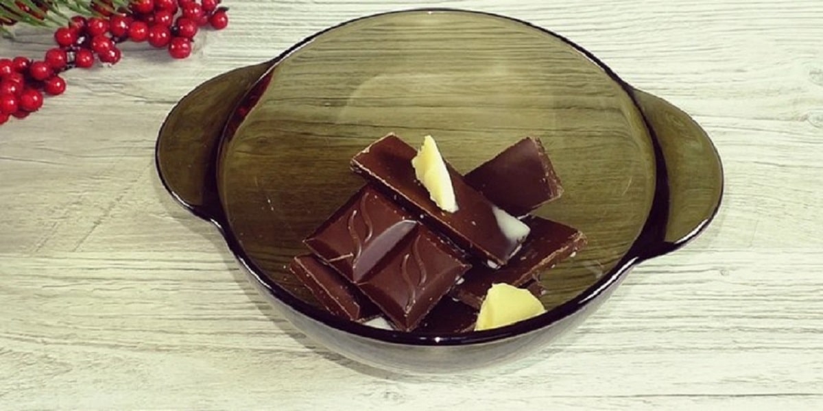 шоколад, молоко и масло