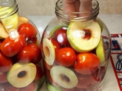 Консервированные помидоры с яблоками