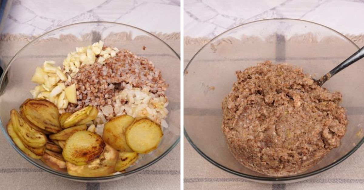 гречнево-баклажановый фарш