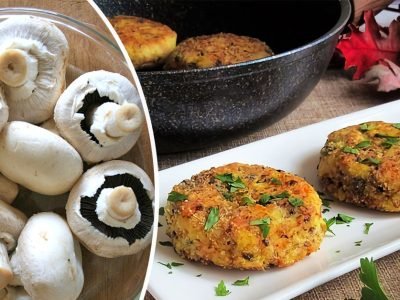 Котлеты из картофеля и грибов на сковороде