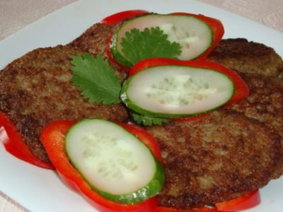 Котлеты из куриных желудков