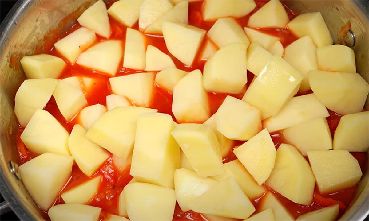 добавление картофеля