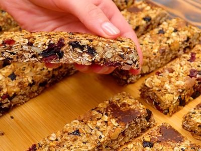 Козинаки из овсяных хлопьев с шоколадом и орешками