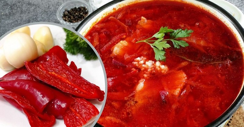 варка борща с перцем