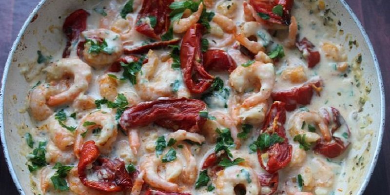 креветки в сливочном соусе