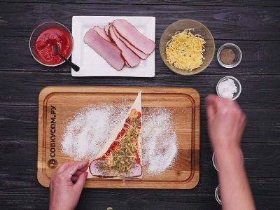 Круаcсаны с ветчиной