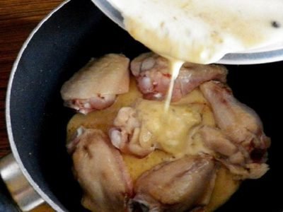 Крылышки в сметане