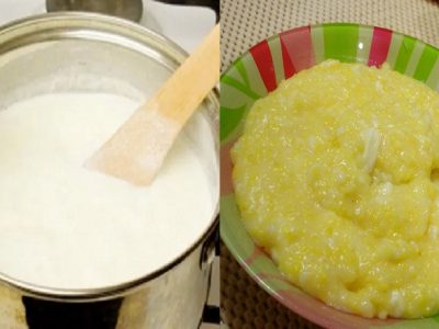 Кукурузная каша на молоке