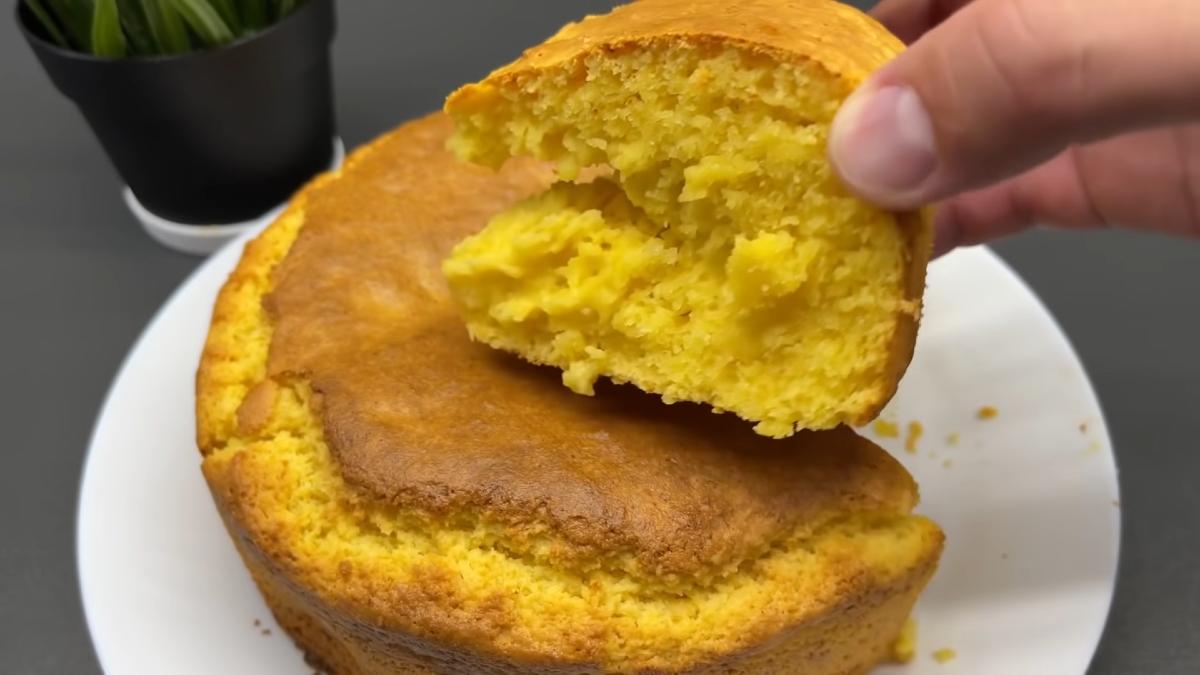 Пирог на кукурузной муке с лимоном