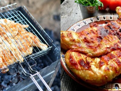 Курица гриль под мятным соусом