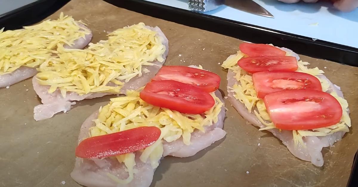 курица с помидорами