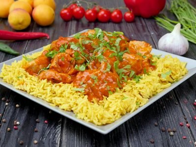 Курица с абрикосами