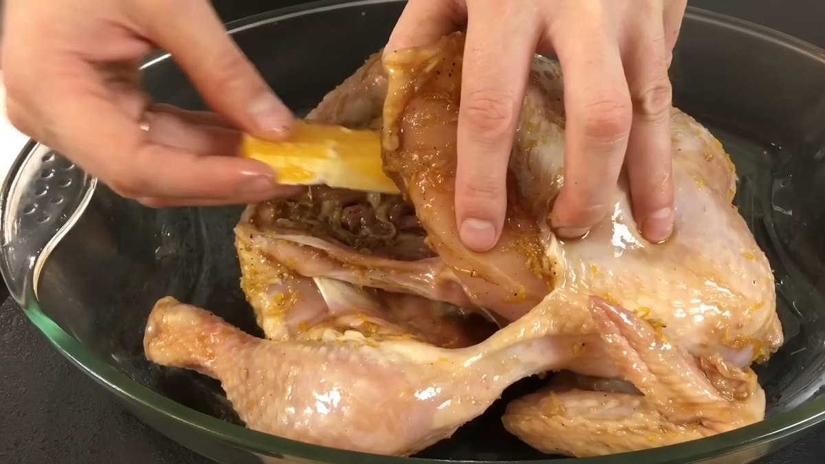 курица с апельсинами