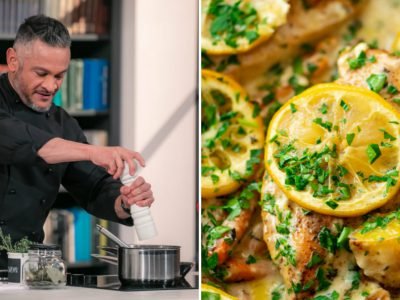 Курица с картошкой и лимоном в духовке