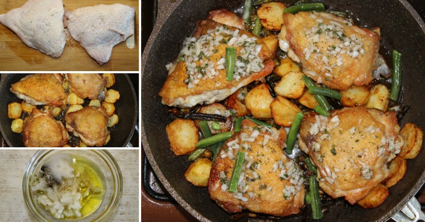 курица с молодым картофелем