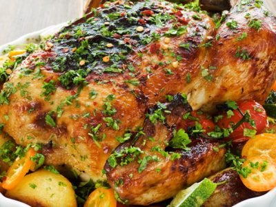 Курица с травами и лимоном