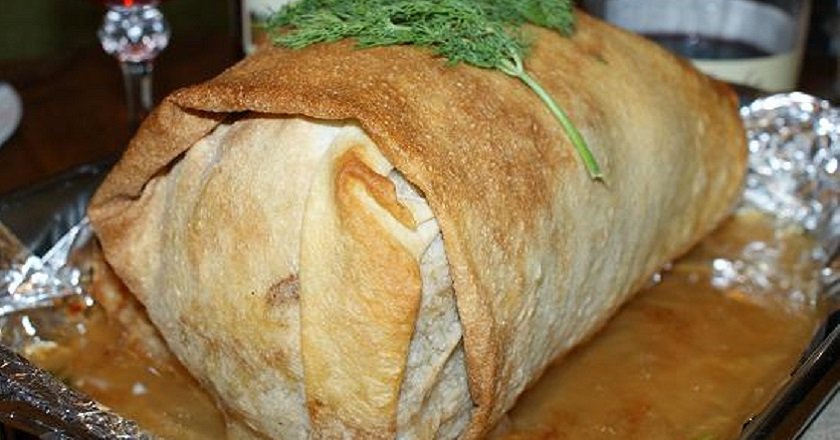 Курица в лаваше