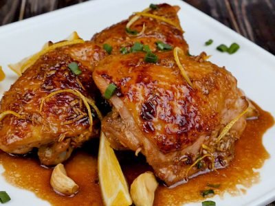Курица в лимонно-чесночном соусе