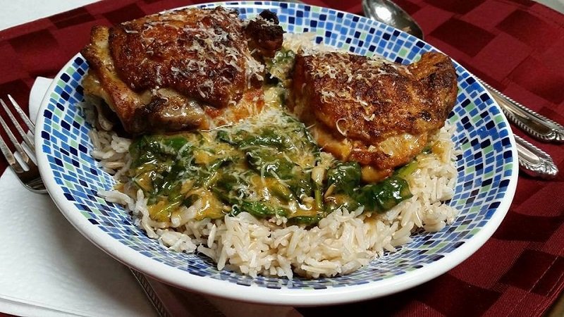 курица с рисом