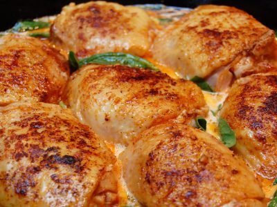 Курица в лимонном соусе