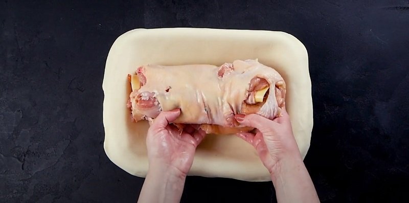 курица в тесте