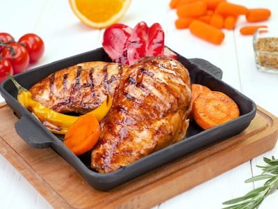 Куриная грудка на сковороде-гриль