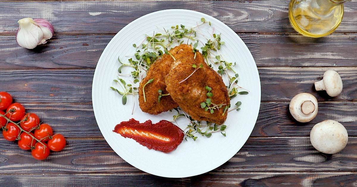 готовая куриная грудка с грибами и сыром