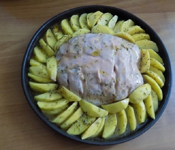 куриная грудка с картофелем