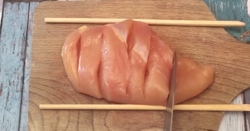 Куриная грудка с моцареллой