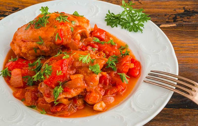 курица с болгарским перцем