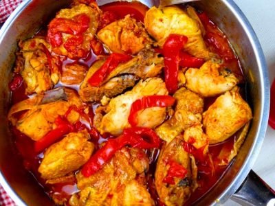 Куриная грудка с перцем