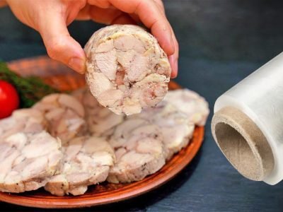 Куриная колбаса без желатина
