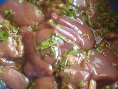 Куриная печень по-мароккански