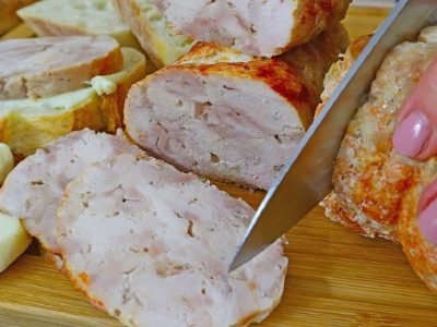 Домашняя куриная салями без химии