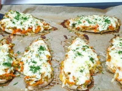 Куриное филе под овощной «шубой»