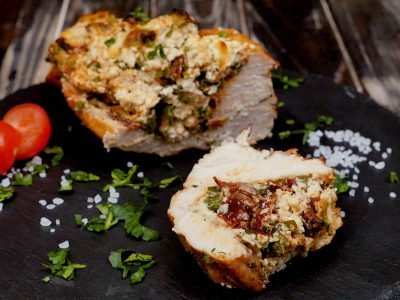 Куриное филе с начинкой по-балкански
