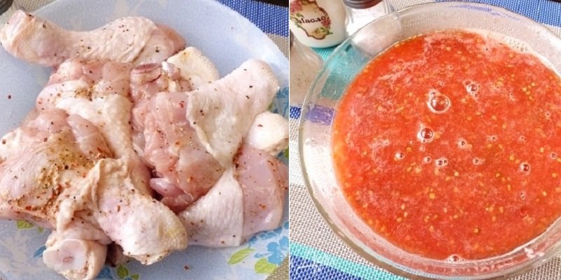 куриная голень на сковороде