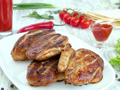 Куриные грудки на гриле