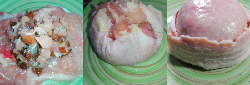 фаршированные куриные колобки