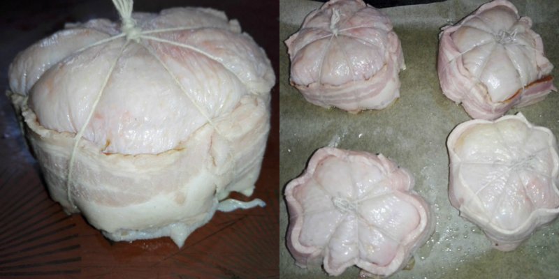 фаршированные куриные колобки