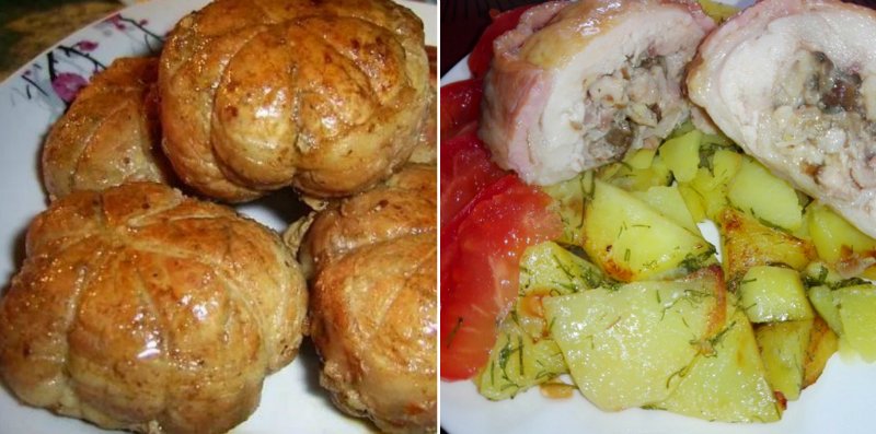 фаршированные куриные колобки