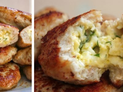 Куриные котлеты с начинкой