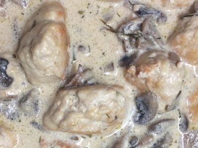 Куриные котлеты в грибном соусе
