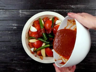 Куриные ножки с овощами «Калейдоскоп»