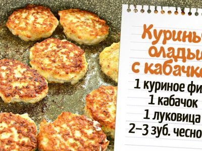 Куриные оладьи с кабачком
