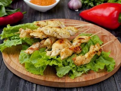 Куриные палочки с перечным соусом